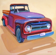 contemporary old car painting by Carolee Clark